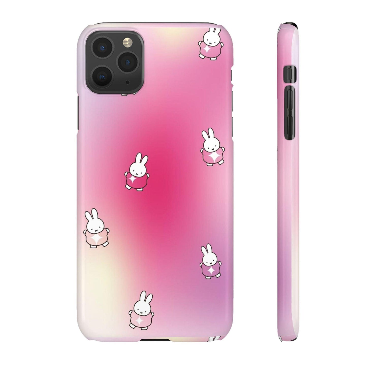 The Bunny Aura Pink Snap Cases