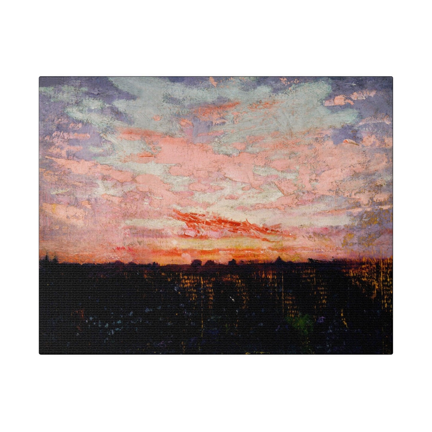 Sunrise or Sunset circa 1905 to 1909 painting by Abbott Handerson Thayer on a  Matte Canvas Stretched 0.75