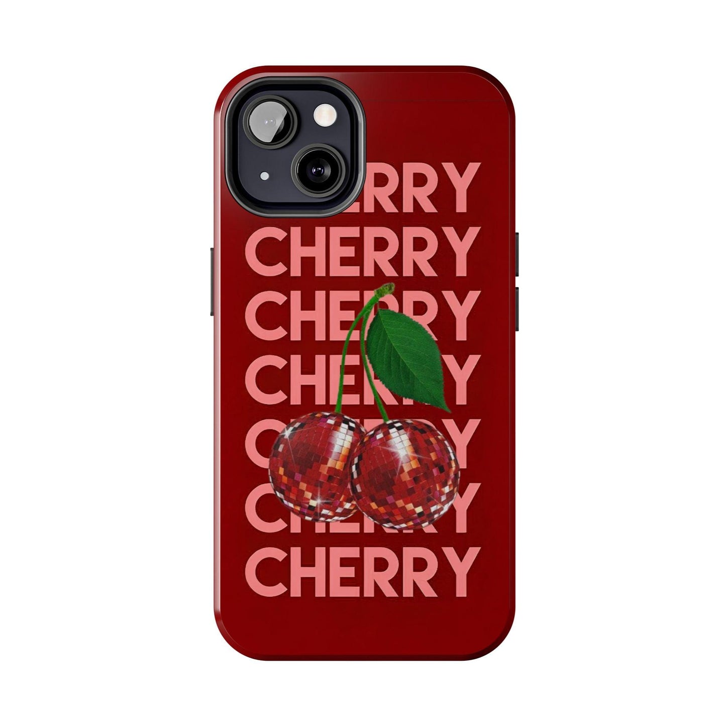 Cherries Disco Inspo iPhone Cases in Cherry Red