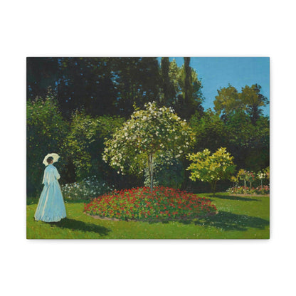 Claude Monet's Lady in the garden (1867) - Canvas Gallery Wraps