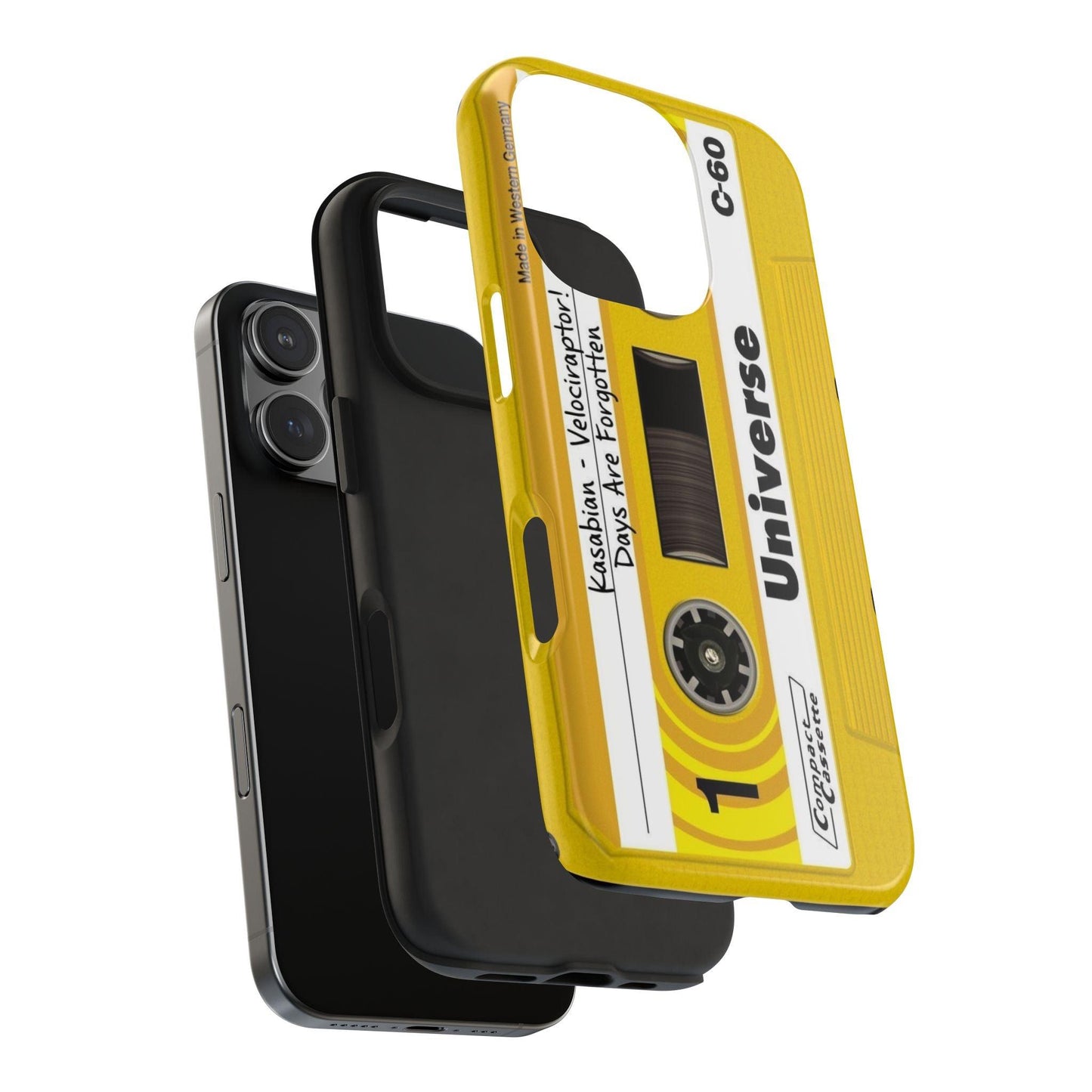 Retro Yellow Cassette Tape iPhone Cases