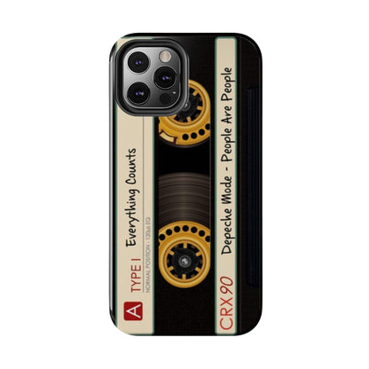 Nostalgic Old Cassette Tape with Yellow wheels iPhone Cases