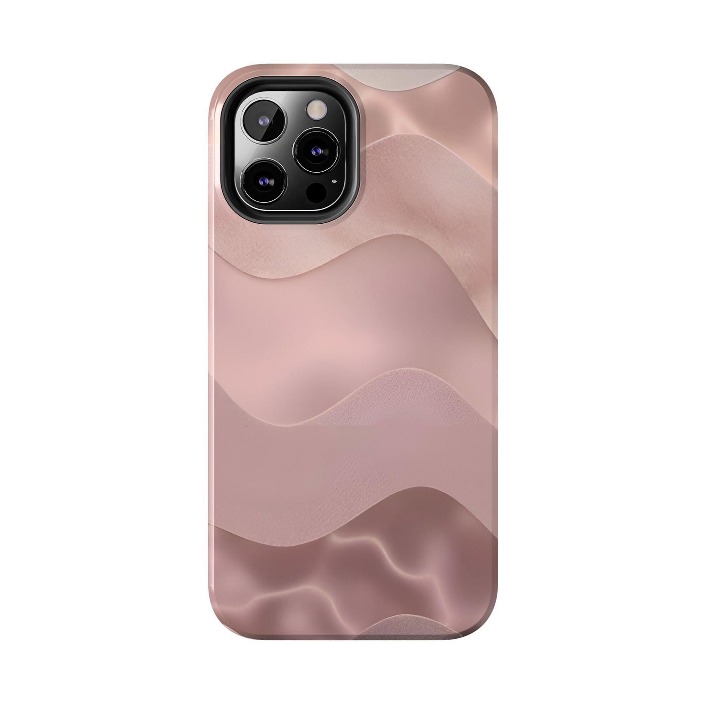 Blush Wave Satin Sandscape Tough iPhone Cases