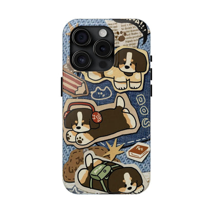 Puppy Pals Denim Vibes Tough iPhone Cases