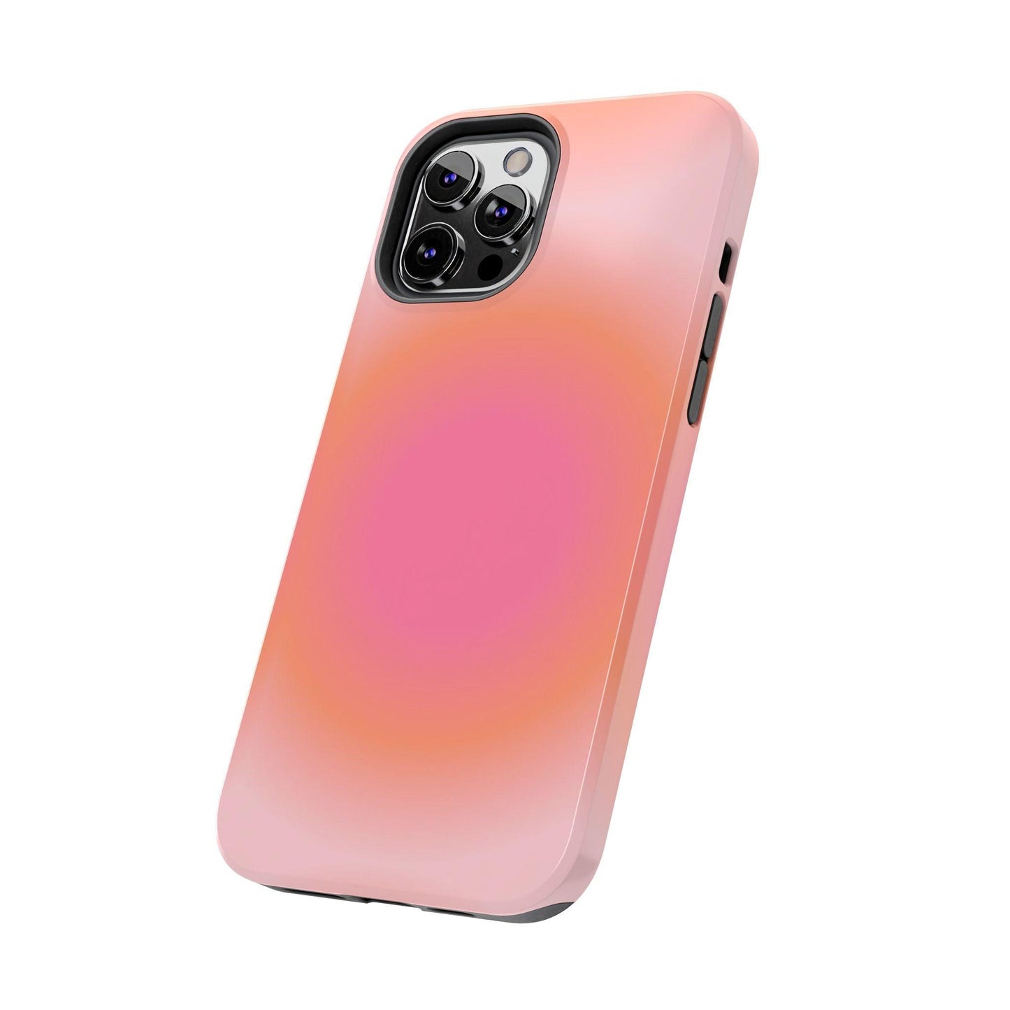 Coral Blushed Aura Tough iPhone Cases