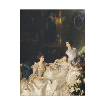 The Wyndham Sisters Lady Elcho, Mrs. Adeane, and Mrs. Tennant (1899) by John Singer Sargent - Canvas Gallery Wraps