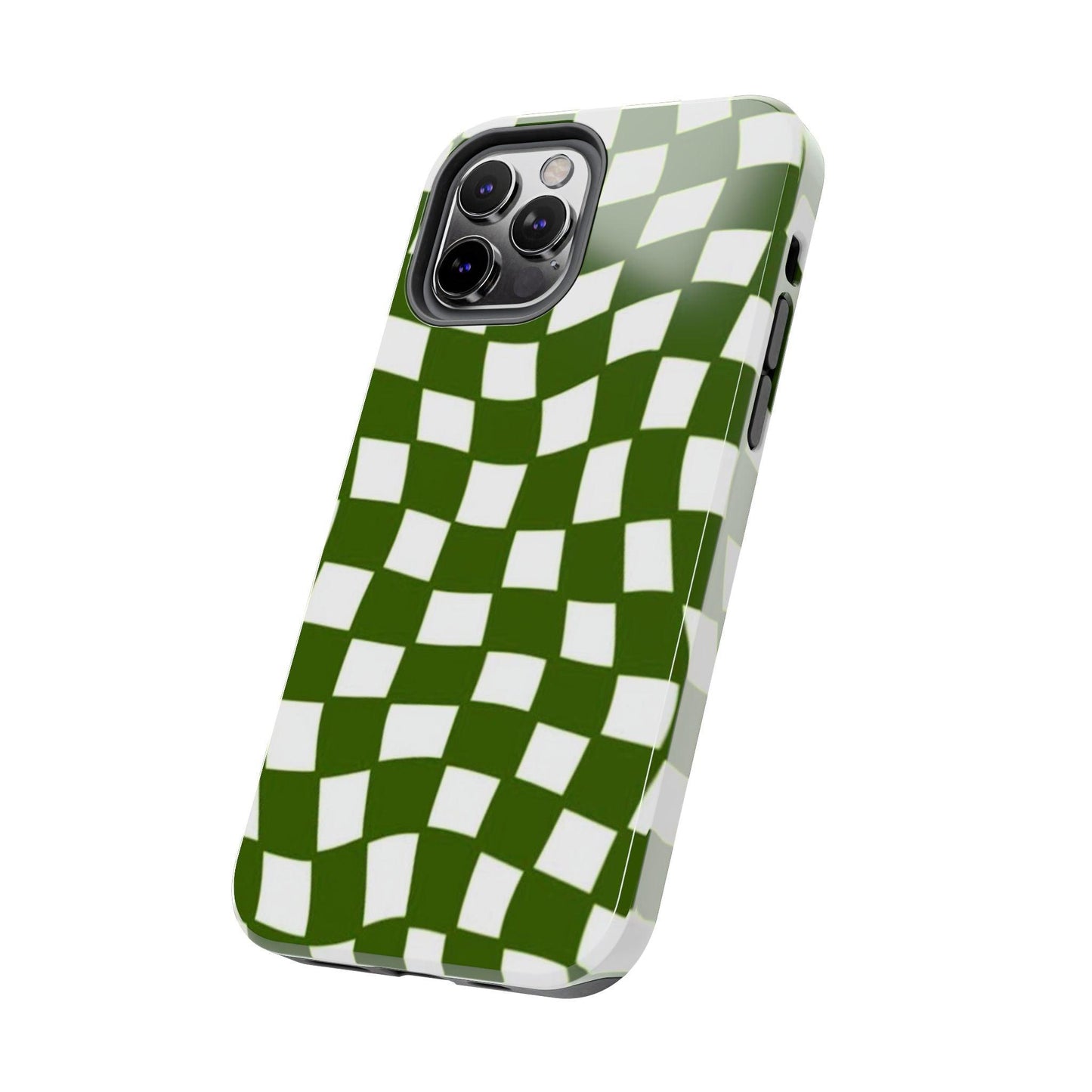 Green Checkmates Tough iPhone Cases