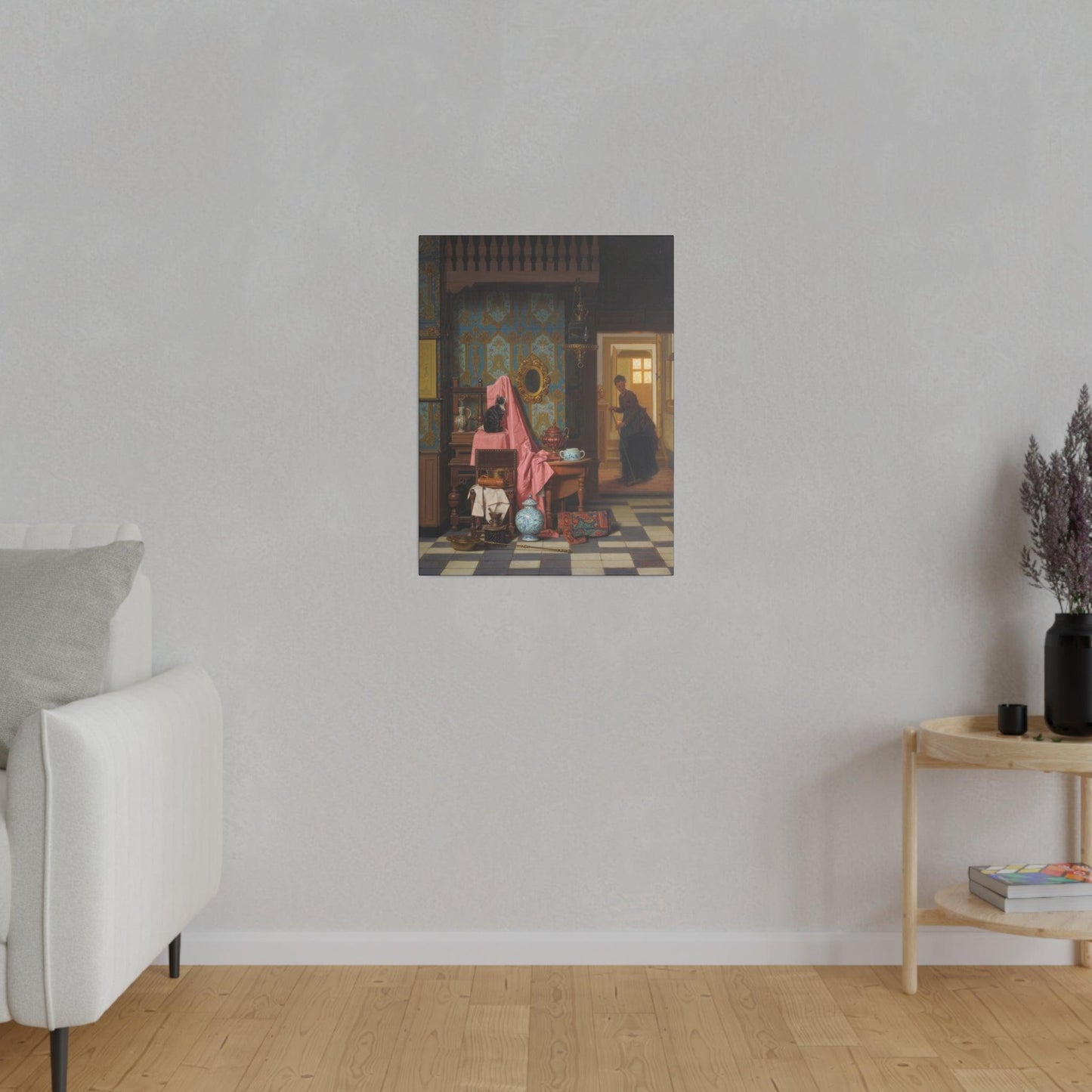 Opportunity Makes a Thief by Charles Joseph Grips on a Matte Canvas Stretched 0.75