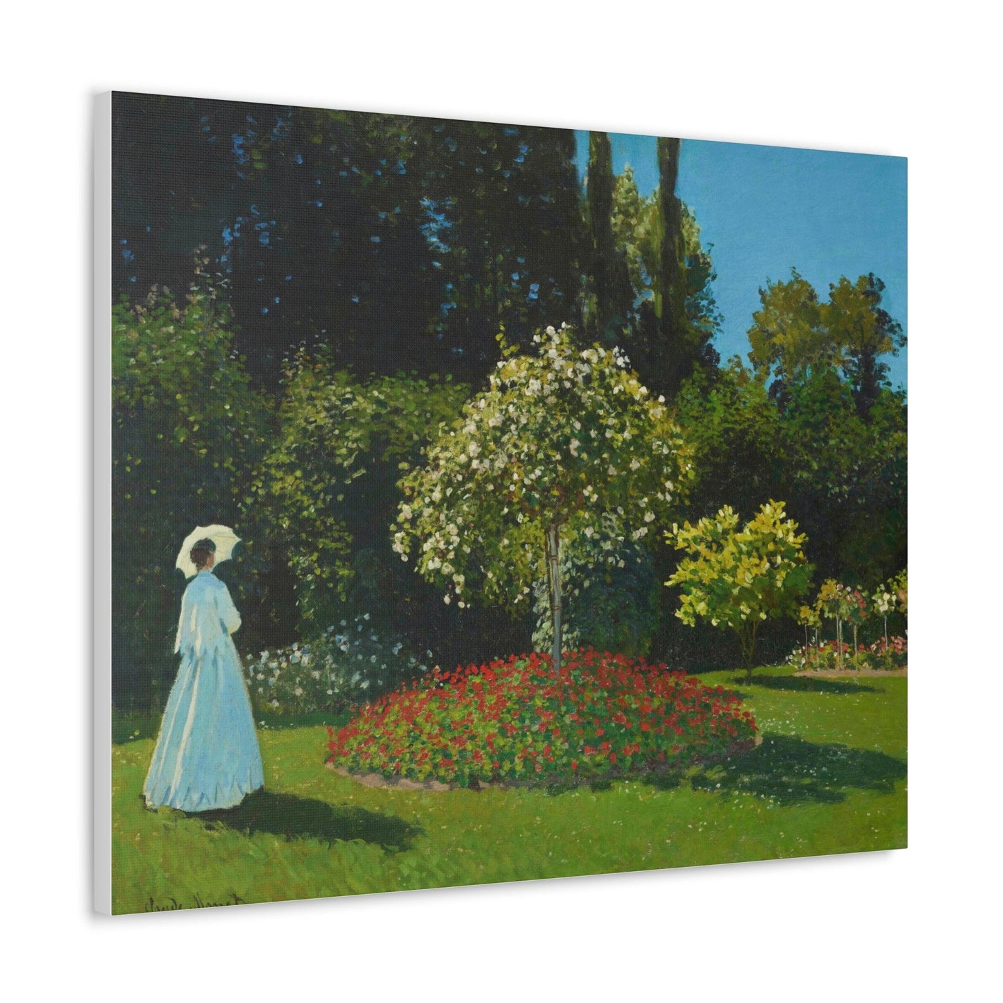 Claude Monet's Lady in the garden (1867) - Canvas Gallery Wraps