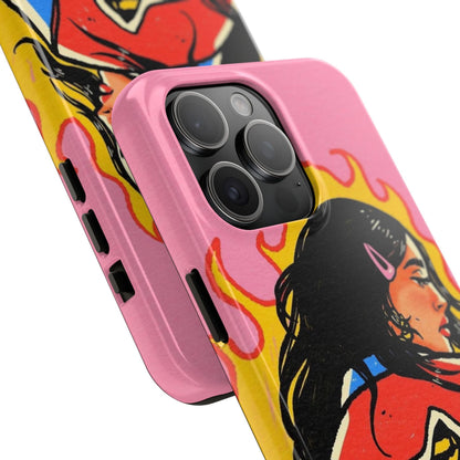 Fierce Femme Flames Tough iPhone Cases