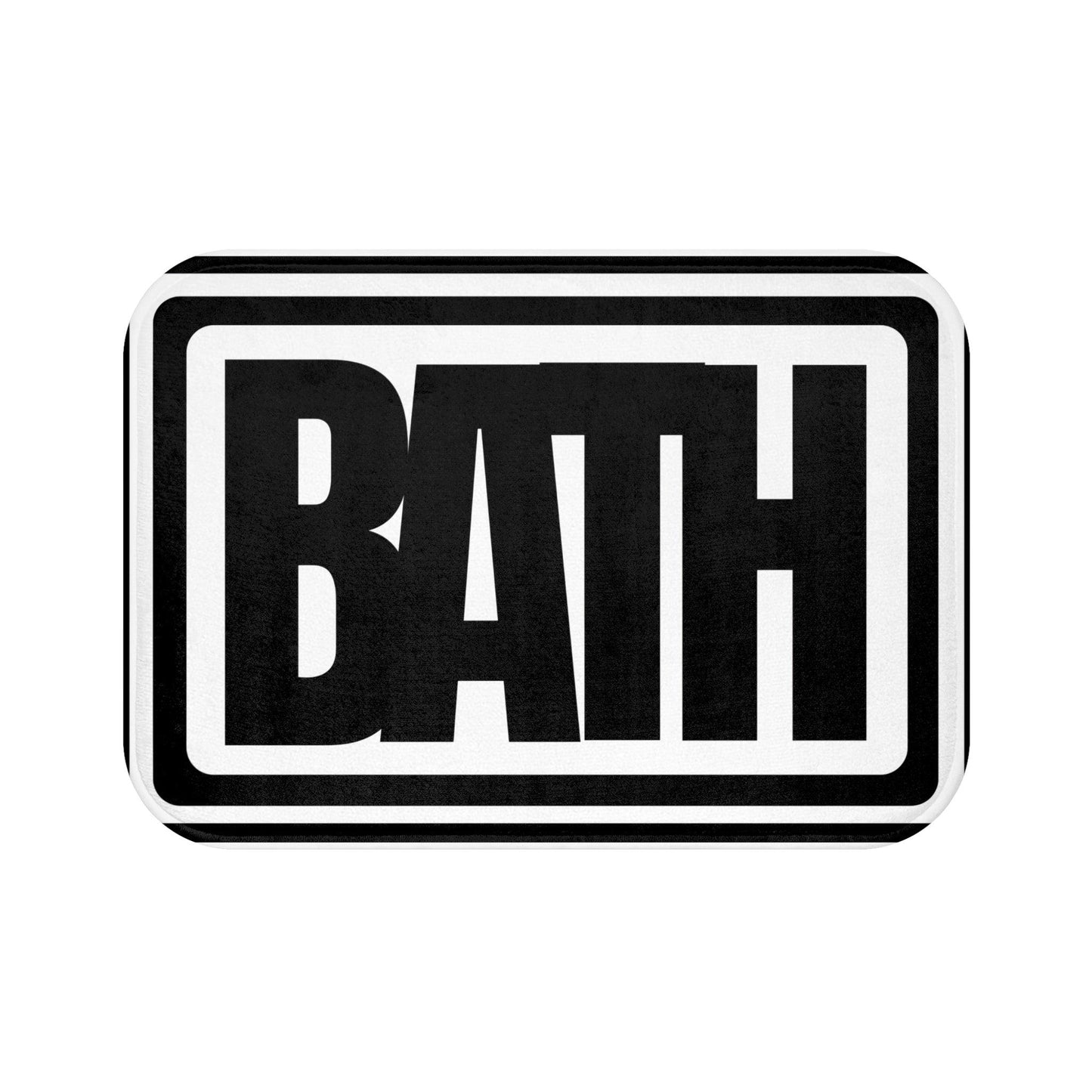 Minimalist Retro Bath Mat - Bath Mat in black and white