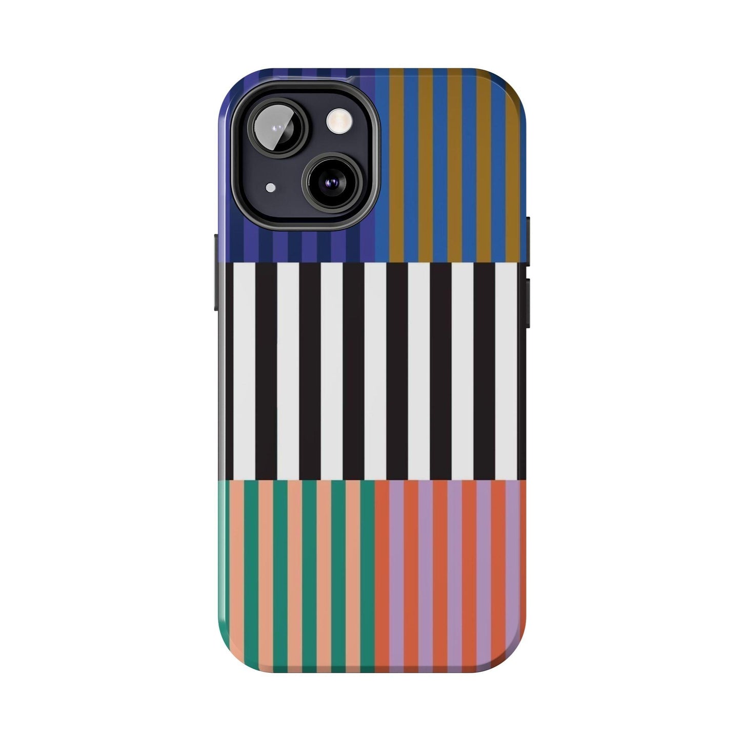 Striped Colorblock Symphony Tough iPhone Cases