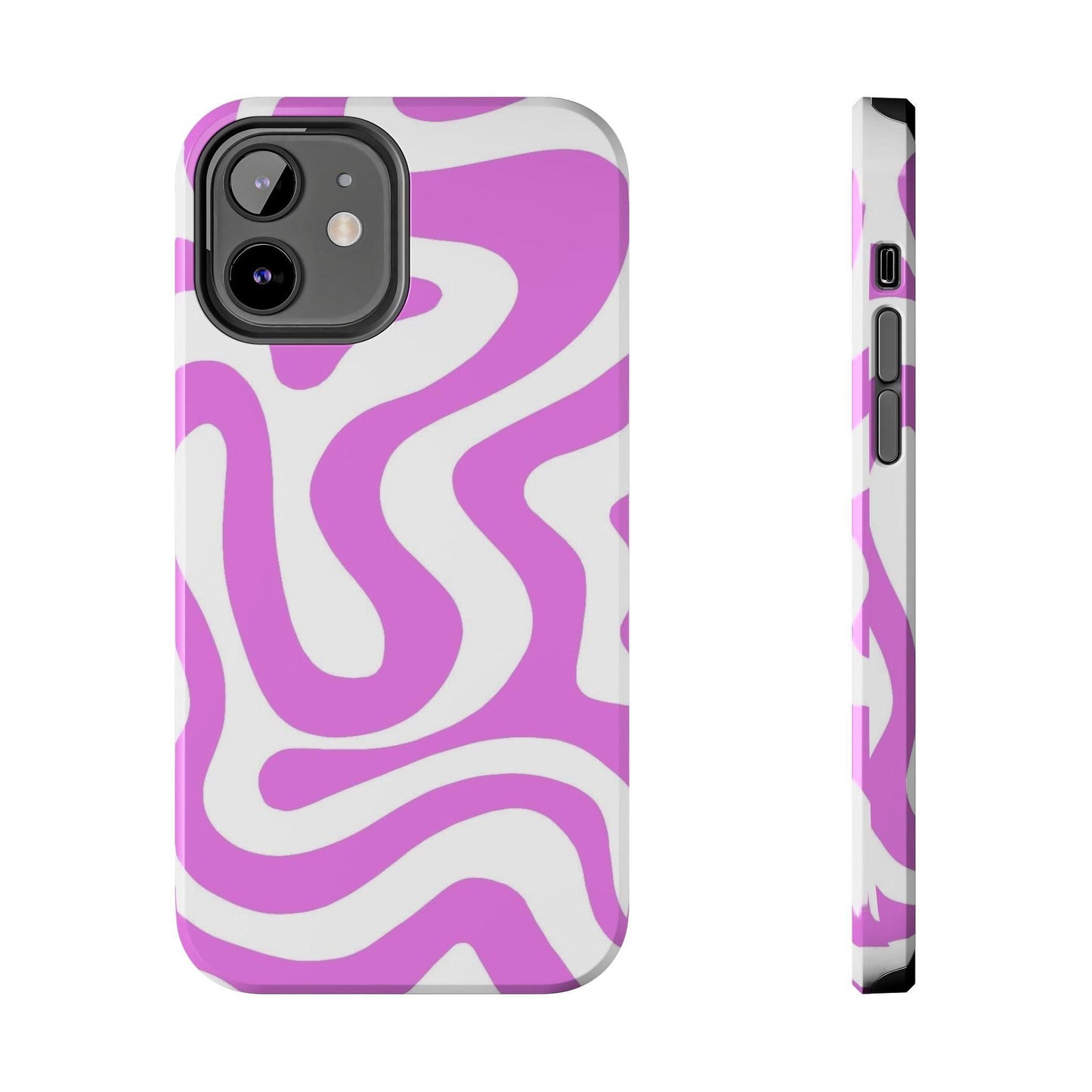 Lilac Swirl Fusion Tough iPhone Cases