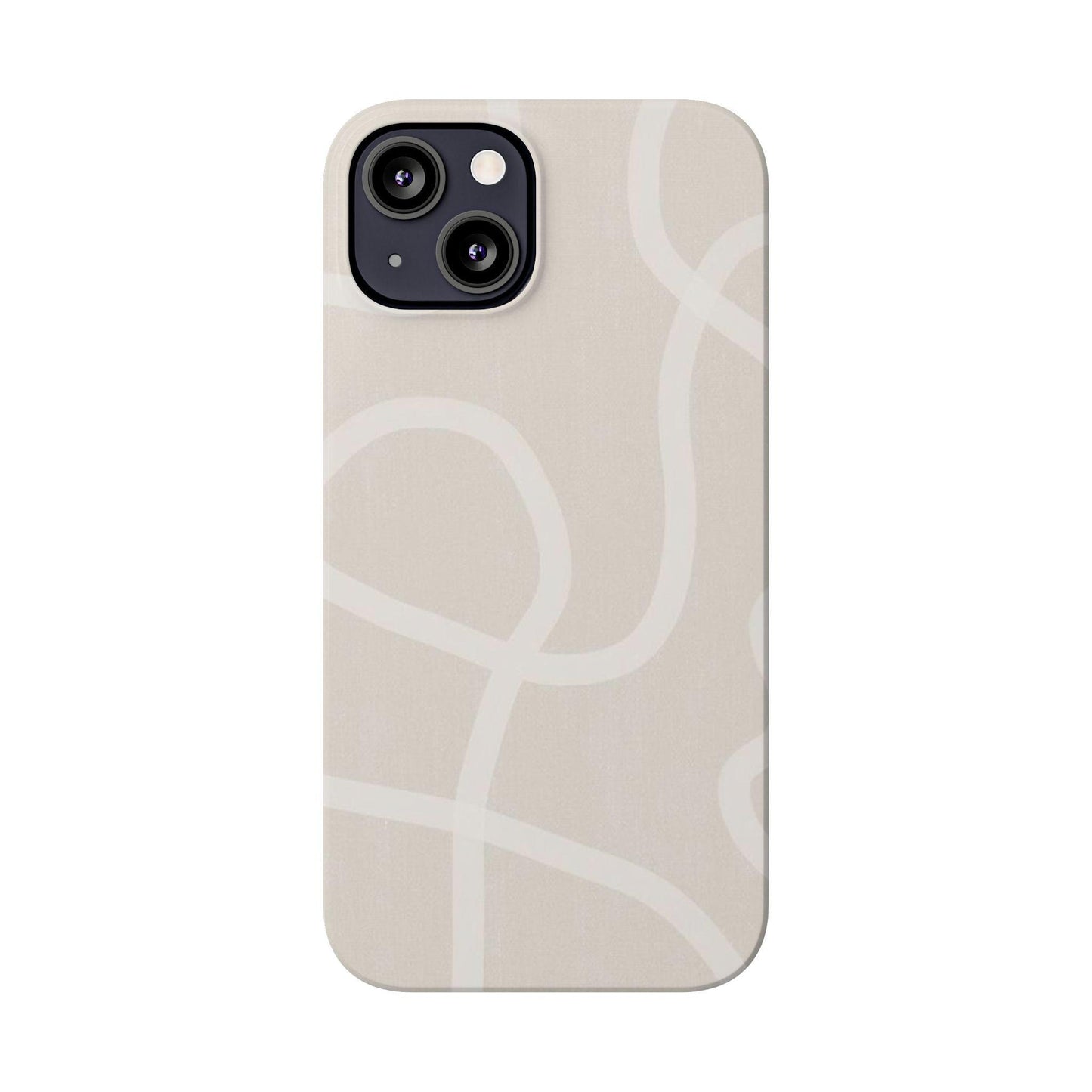 Luxe Minimalist Swirl - Cream Edition Slim iPhone Cases