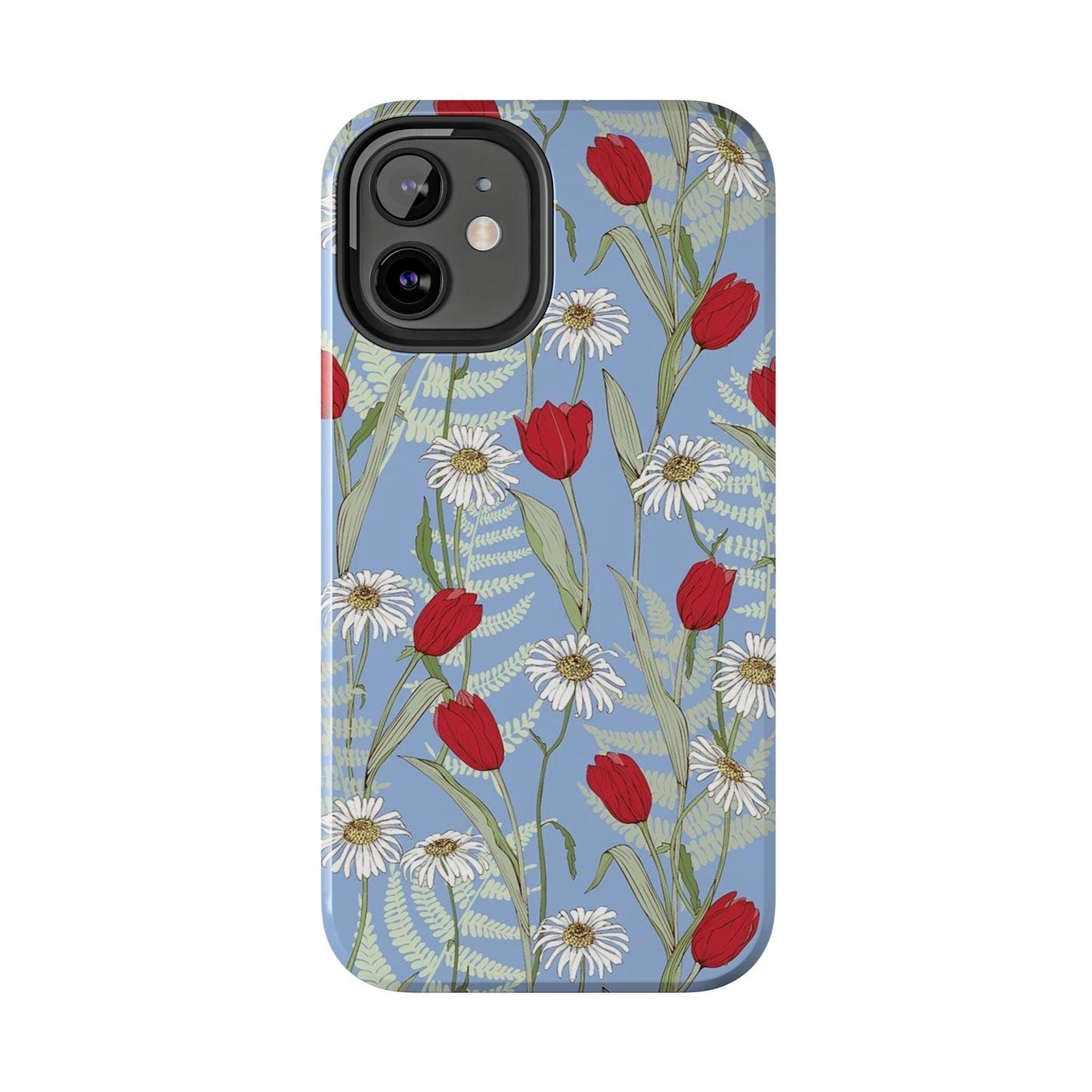 Blooms on Blue Tough iPhone Cases