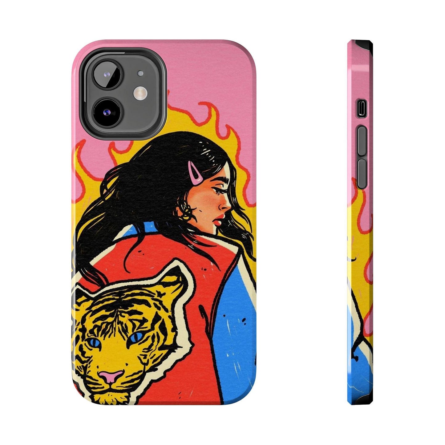 Fierce Femme Flames Tough iPhone Cases