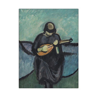 Mandolin player by Harald Giersing - Matte Canvas, Stretched, 0.75"