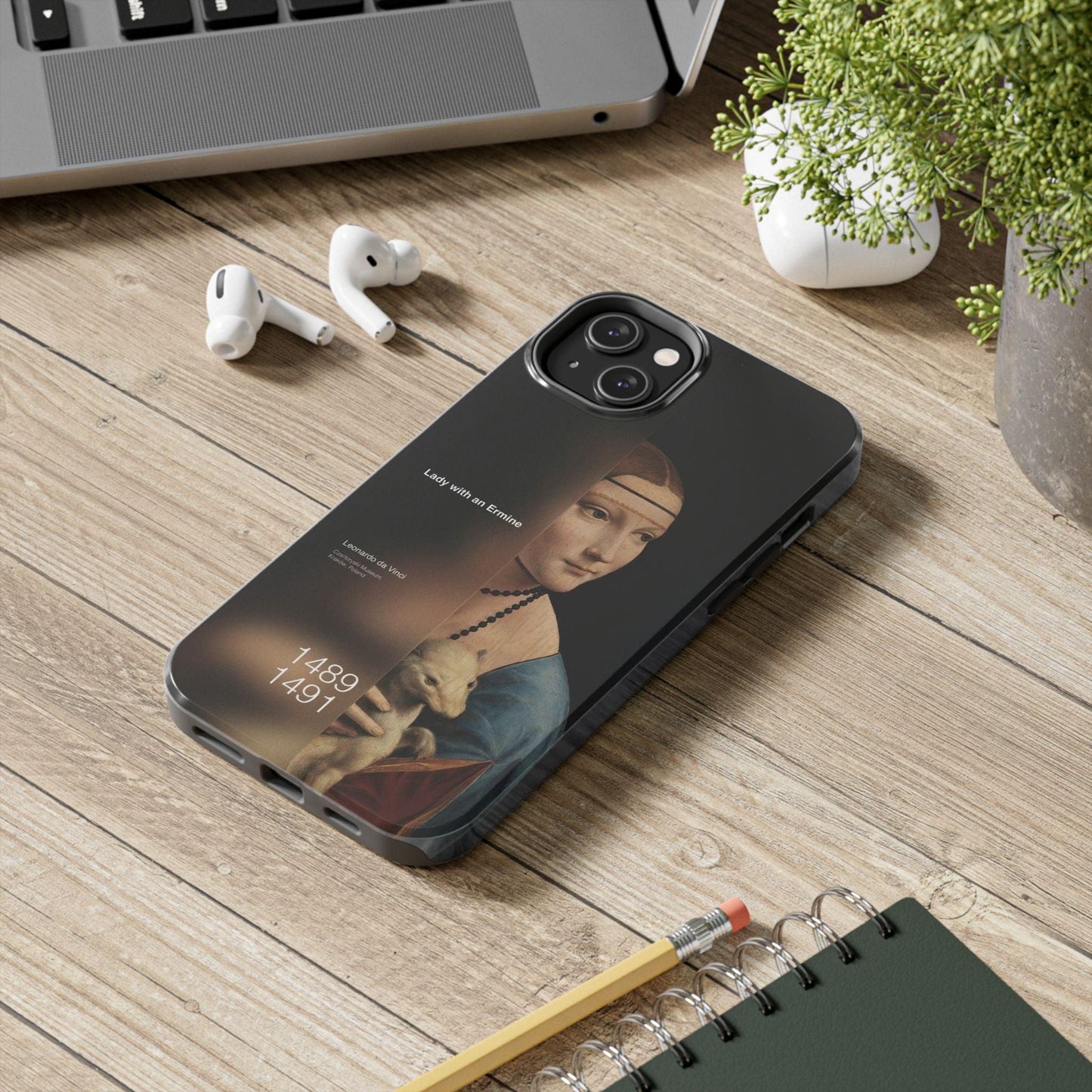 Da Vinci's Ermine Elegance Tough iPhone Cases