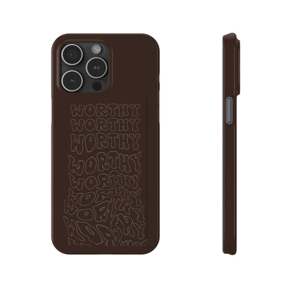 Worthy Brown Slim iPhone Cases