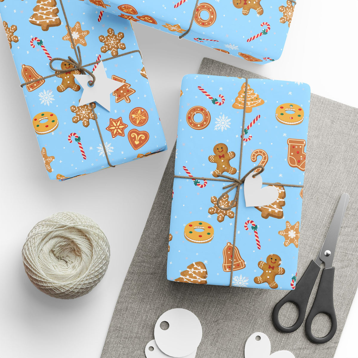 The Cookie Wonderland Blue Wrapping Paper Roll