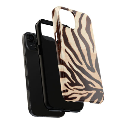 Taupe Twilights Stripe Tough iPhone Cases