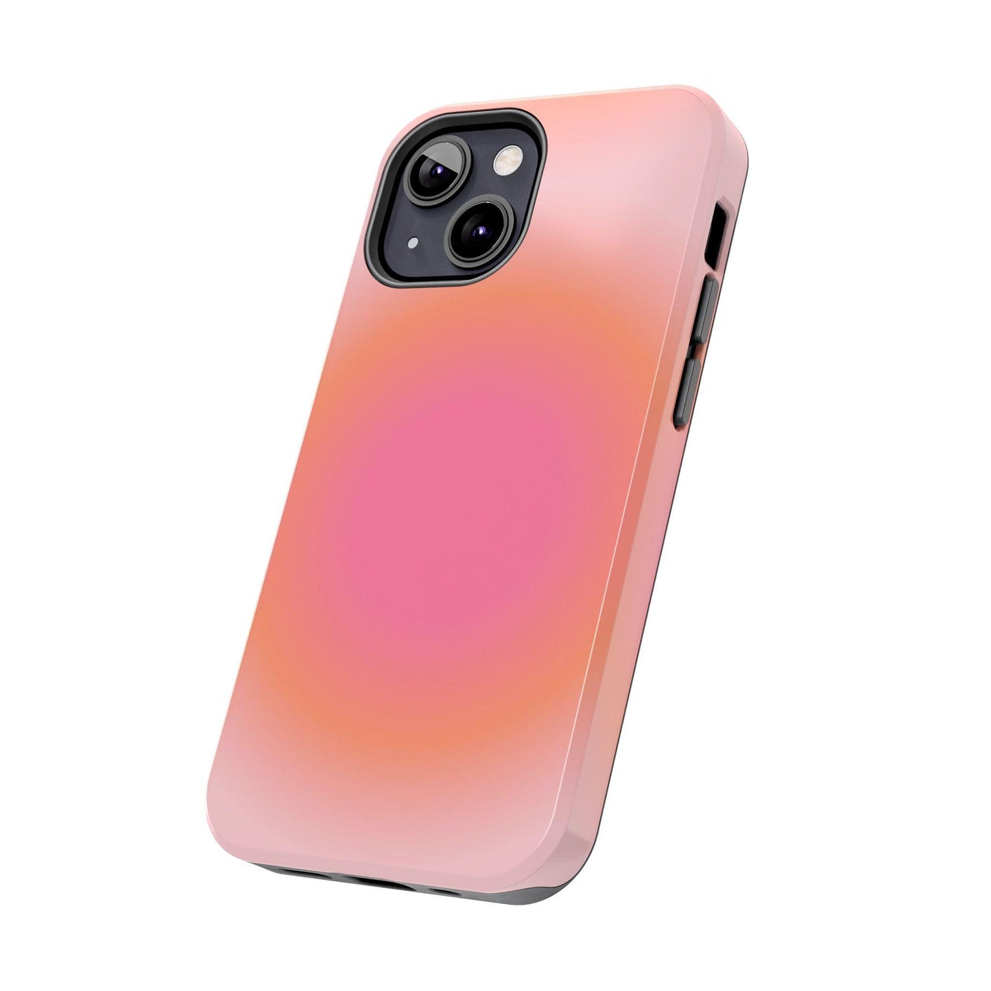 Coral Blushed Aura Tough iPhone Cases