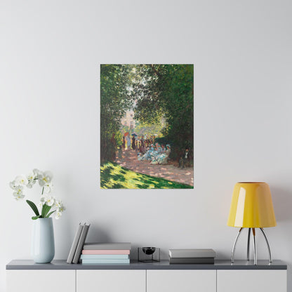 The Parc Monceau 1878 by Claude Monet on a Matte Canvas Stretched 0.75