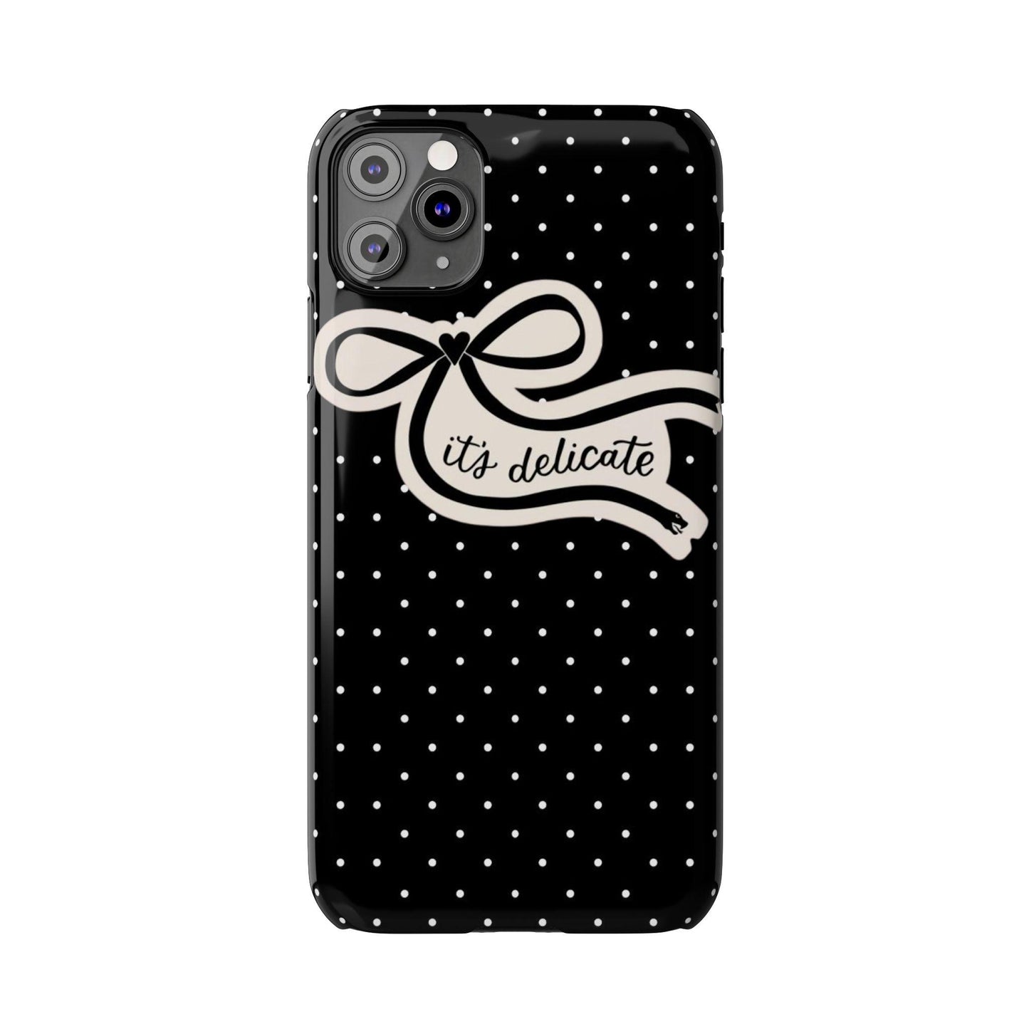 Polka Bow Elegance iPhone Cases