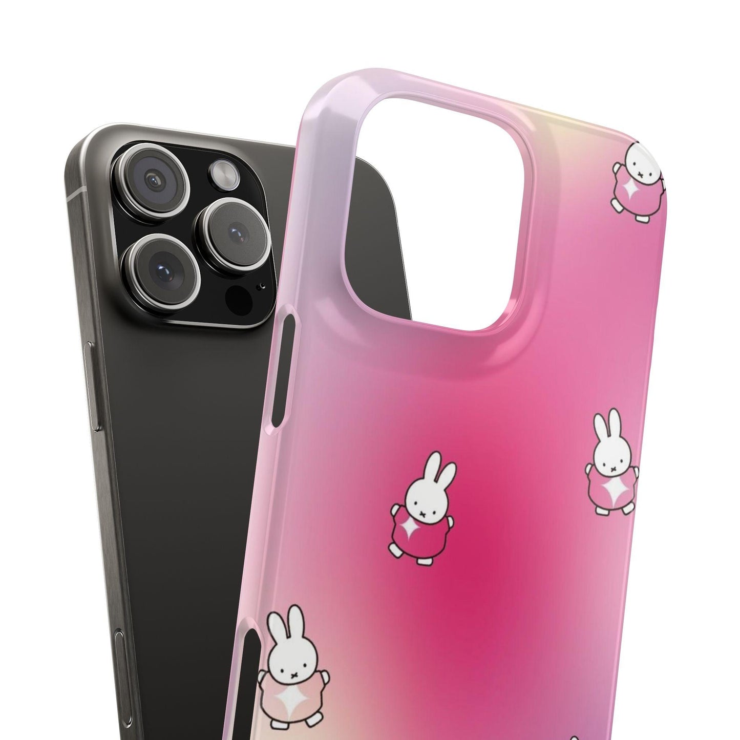 The Bunny Aura Pink Snap Cases