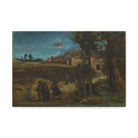 Study for The Destruction of Sodom by Camille Corot - Canvas Gallery Wraps