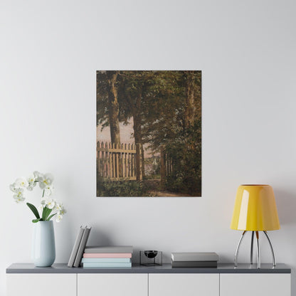 The Garden Gate of the Artist's Home at Blegdammen by Christen Købke - Matte Canvas, Stretched, 0.75"