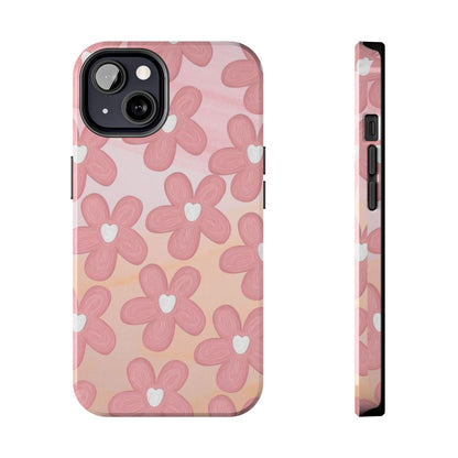 The Floral Hues Tough iPhone Cases