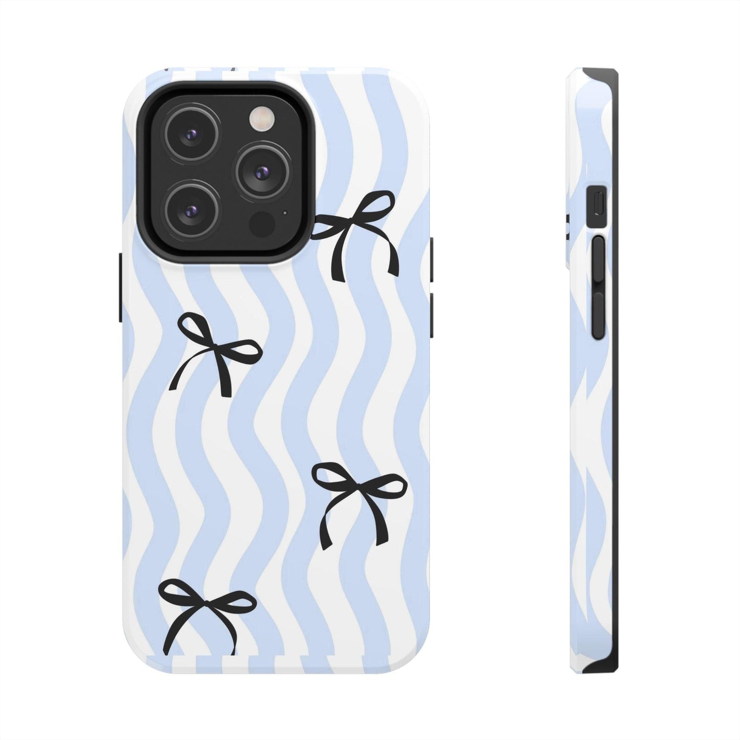 Bowtiful Blue Wavy Bliss Tough iPhone Cases