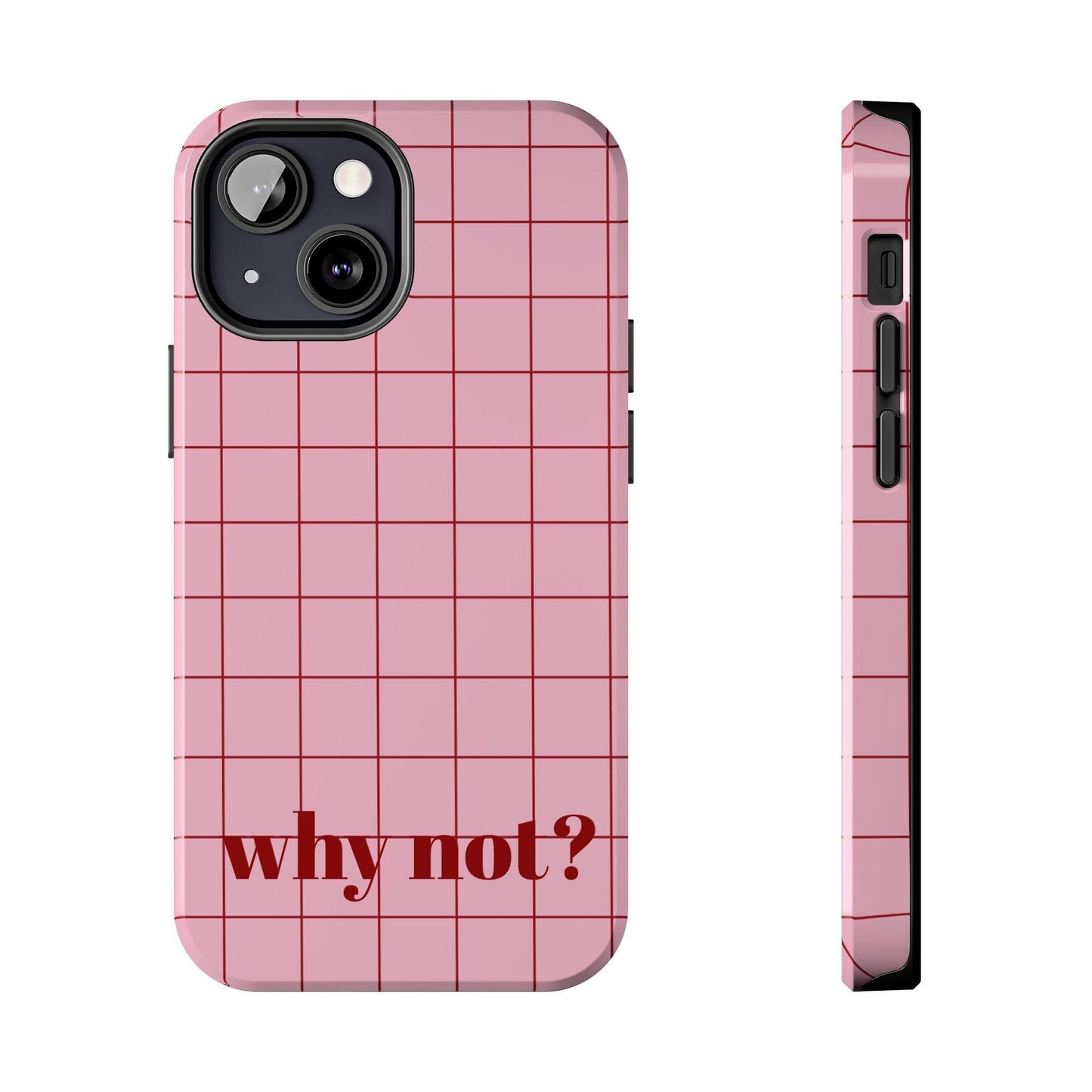 why not? Quirky Tough iPhone Cases - Pink & Red