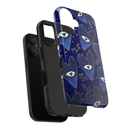 Lucky Midnight Blue Eyes Tough iPhone Cases