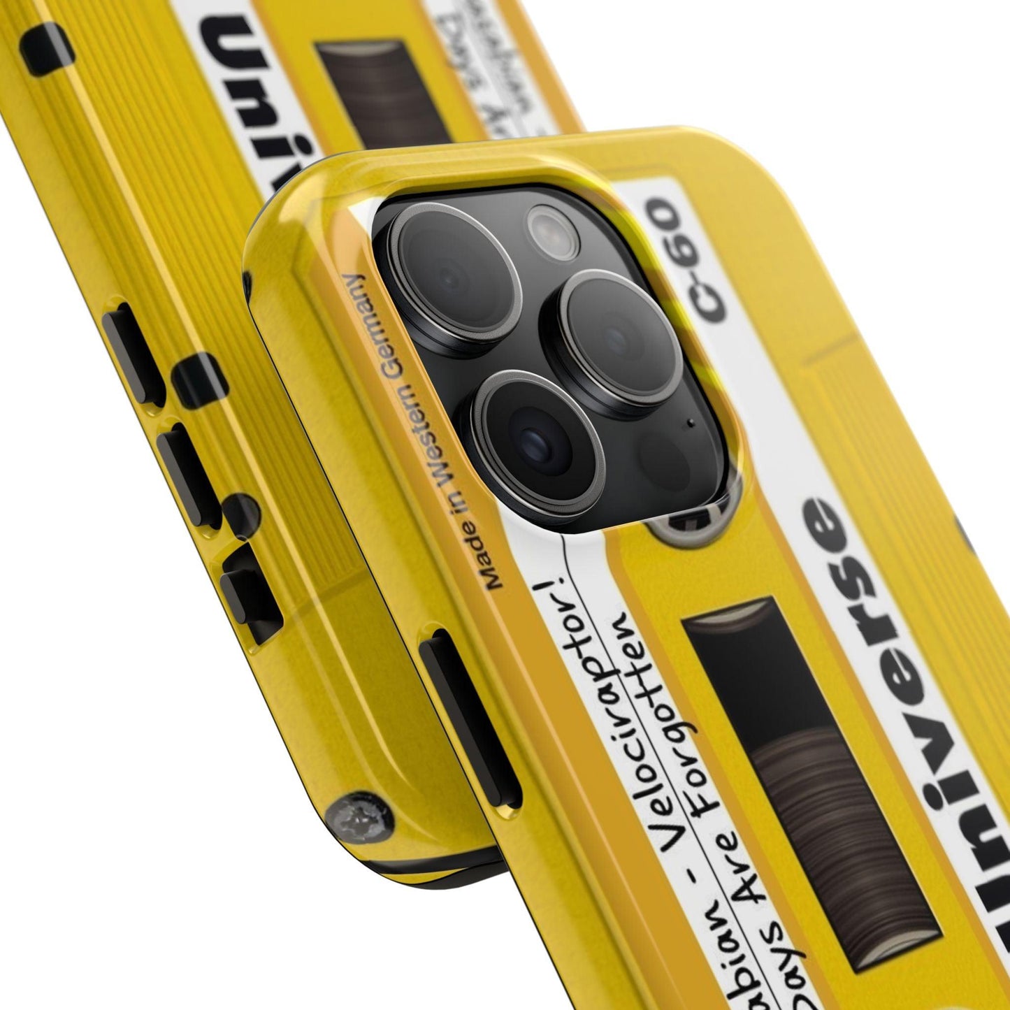 Retro Yellow Cassette Tape iPhone Cases