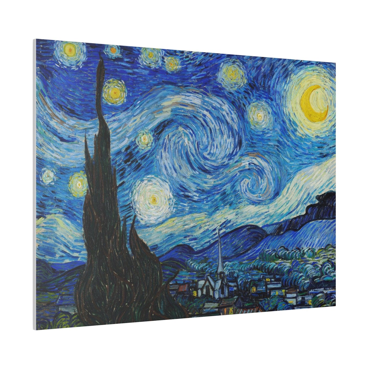 Vincent Van Gogh's The Starry Night (1889) - Matte Canvas, Stretched, 0.75"