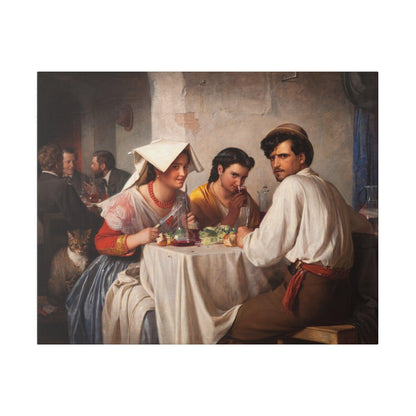 From a Roman osteria by Carl Bloch - Matte Canvas, Stretched, 0.75"