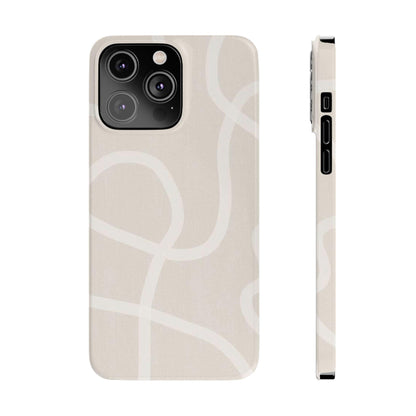 Luxe Minimalist Swirl - Cream Edition Slim iPhone Cases