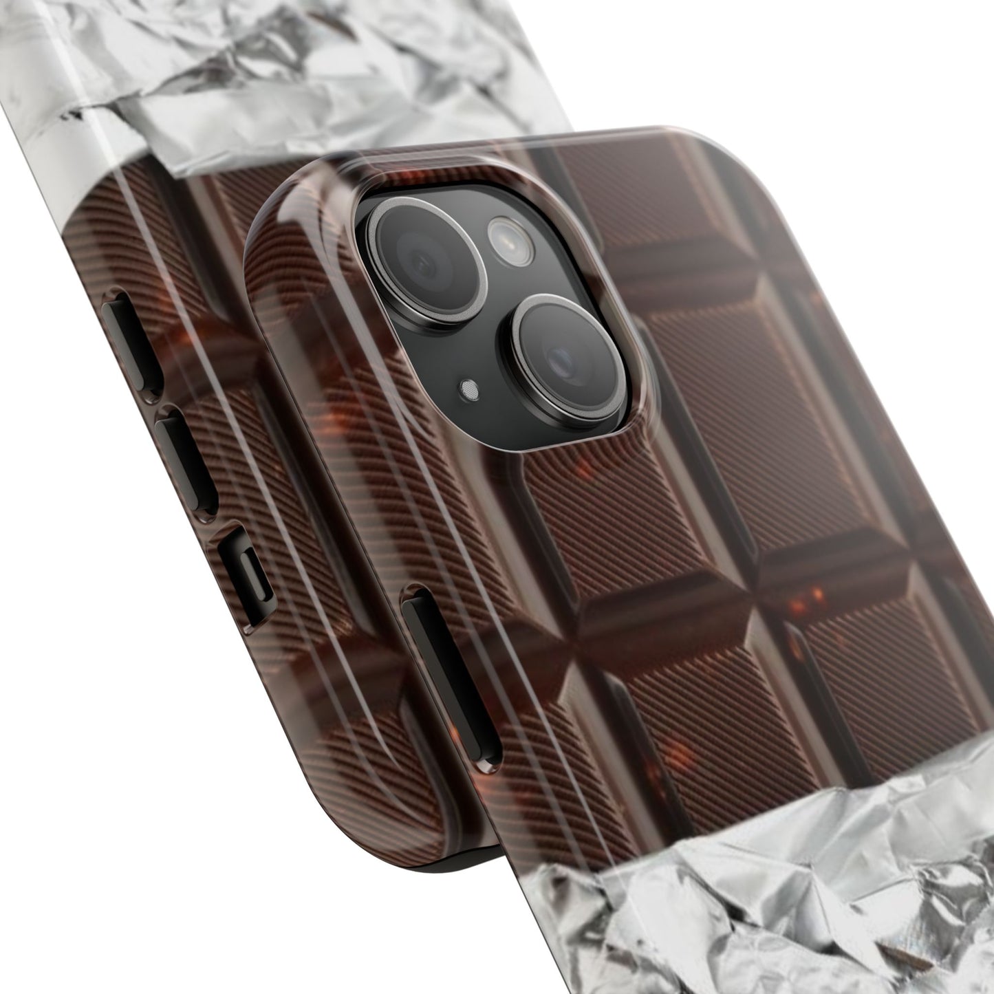 Chocolate with Silver Wrap iPhone Cases