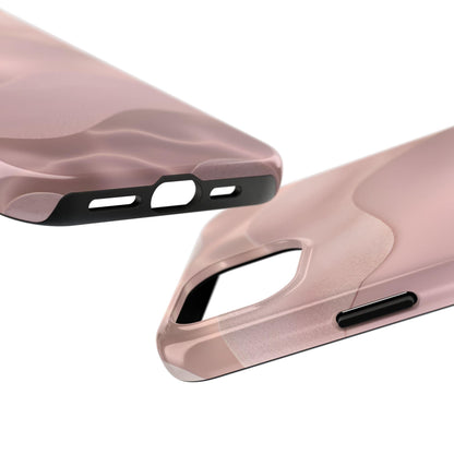 Blush Wave Satin Sandscape Tough iPhone Cases