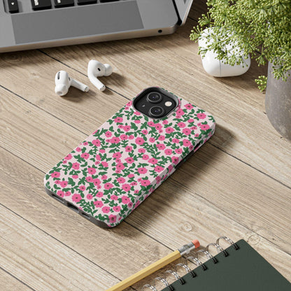 Spring Edition Pink Floral Tough iPhone Cases