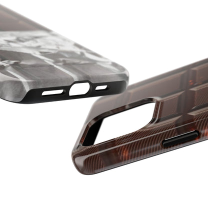 Chocolate with Silver Wrap iPhone Cases