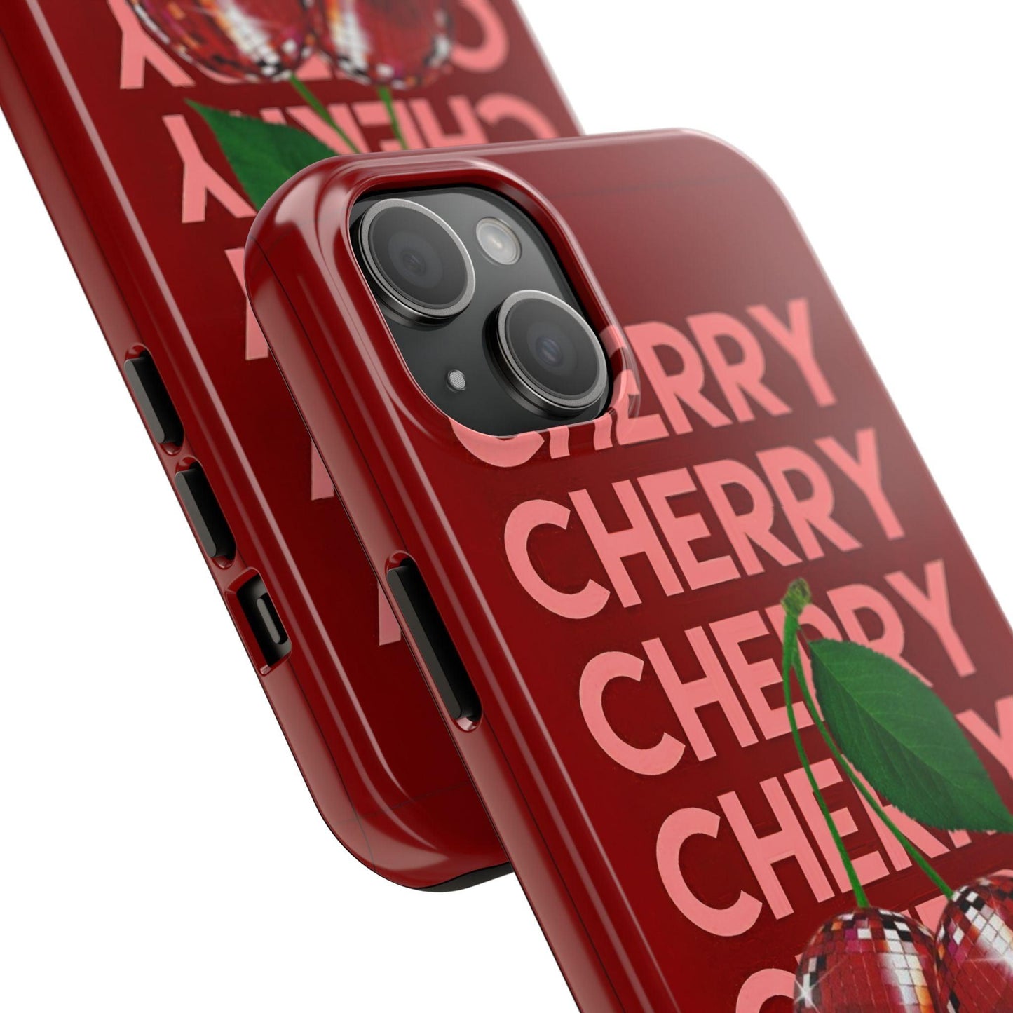 Cherries Disco Inspo iPhone Cases in Cherry Red