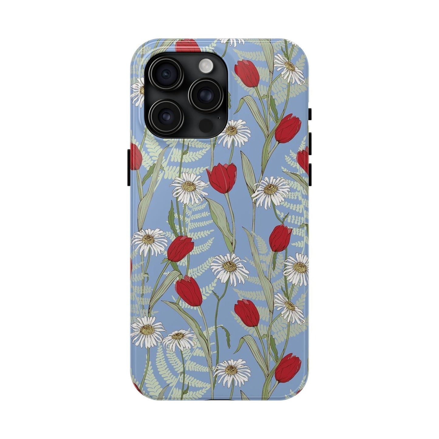 Blooms on Blue Tough iPhone Cases