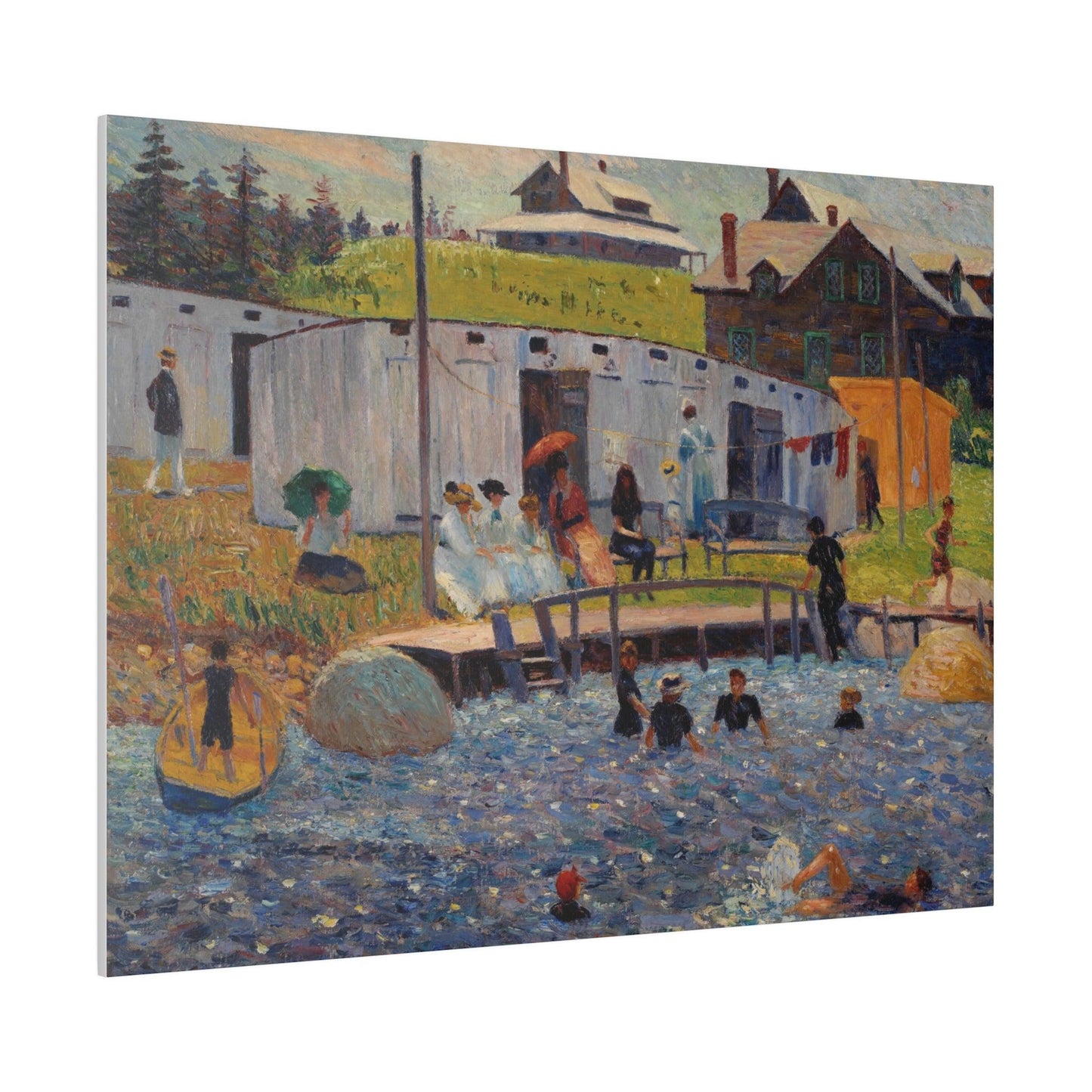 The Bathing Hour, Chester, Nova Scotia by William James Glackens - Matte Canvas, Stretched, 0.75"