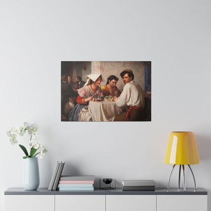 From a Roman osteria by Carl Bloch - Matte Canvas, Stretched, 0.75"