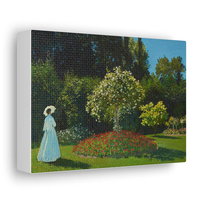 Claude Monet's Lady in the garden (1867) - Canvas Gallery Wraps