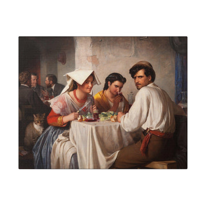 From a Roman osteria by Carl Bloch - Matte Canvas, Stretched, 0.75"