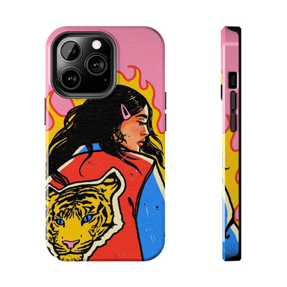 Fierce Femme Flames Tough iPhone Cases